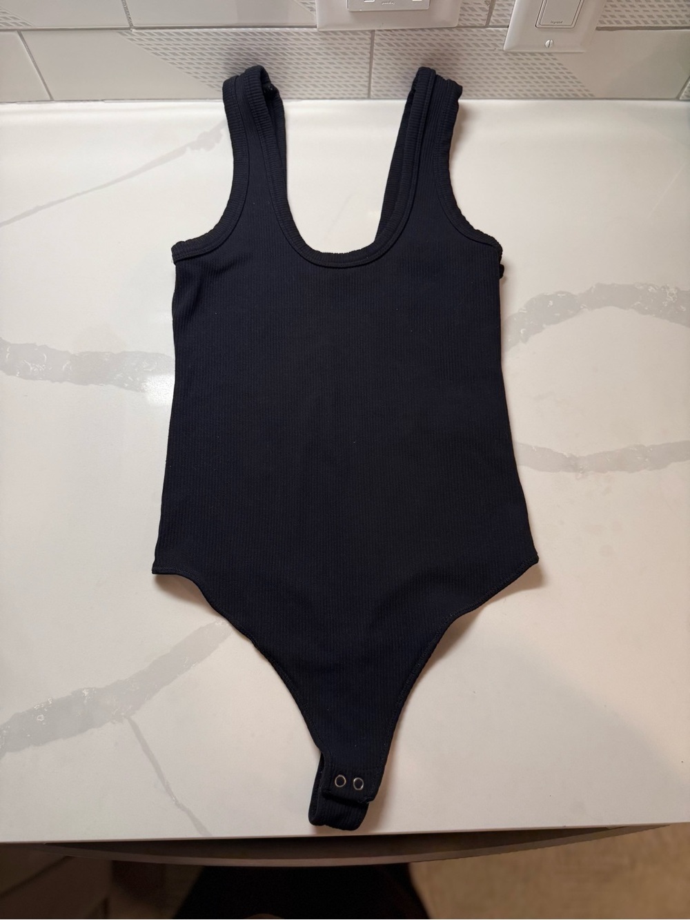 Abercrombie & Fitch Black Ribbed Bodysuit